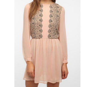 Pins and Needles Chiffon Dress with lace detail
